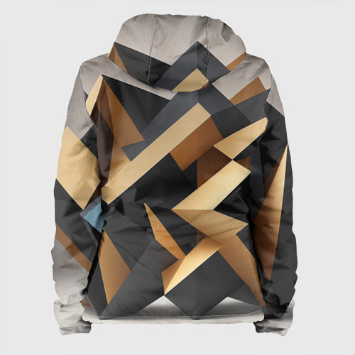 Женская куртка 3D с принтом Абстрактный куб, вид сзади #1