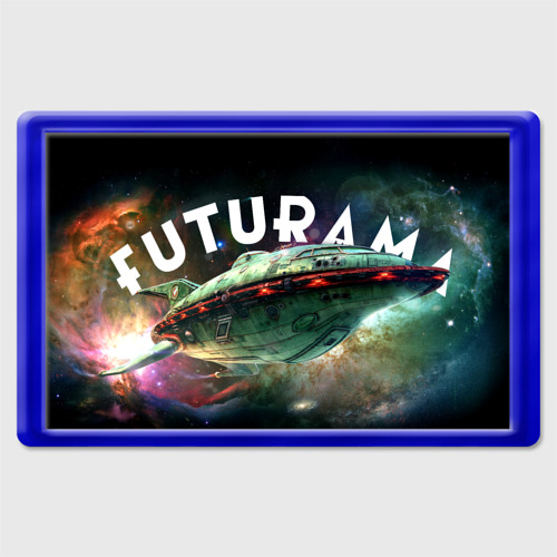 Магнит 45*70 Futurama: Planet Express ship, цвет синий