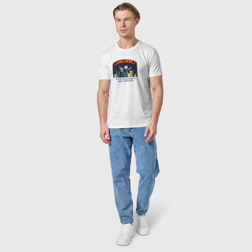 Мужская футболка хлопок Бендер с блекджеком и профурсетками, цвет белый - фото 5