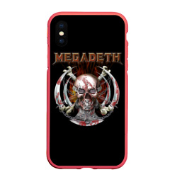 Чехол для iPhone XS Max матовый Megadeth - боевой череп