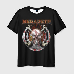 Мужская футболка 3D Megadeth - боевой череп