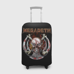 Чехол для чемодана 3D Megadeth - боевой череп