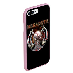 Чехол для iPhone 7Plus/8 Plus матовый Megadeth - боевой череп - фото 2