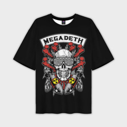 Мужская футболка oversize 3D Megadeth - ядерный череп