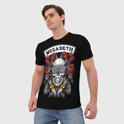 Мужская футболка 3D Megadeth - ядерный череп - фото 2