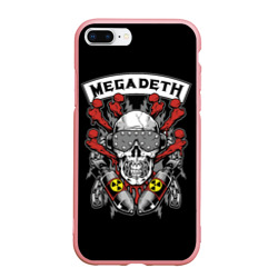 Чехол для iPhone 7Plus/8 Plus матовый Megadeth - ядерный череп