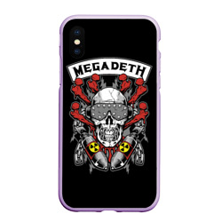 Чехол для iPhone XS Max матовый Megadeth - ядерный череп
