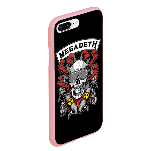 Чехол для iPhone 7Plus/8 Plus матовый Megadeth - ядерный череп, цвет баблгам - фото 3