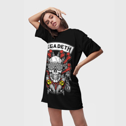 Платье-футболка 3D Megadeth - ядерный череп - фото 2