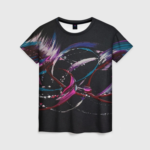 Женская футболка 3D Abstract whirlwind, цвет 3D печать