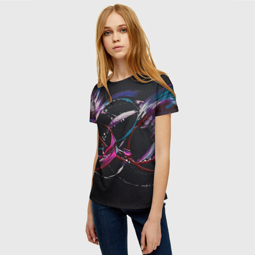 Женская футболка 3D Abstract whirlwind, цвет 3D печать - фото 3