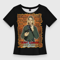 Женская футболка 3D Slim Kurt Cobain 1967 - 1994