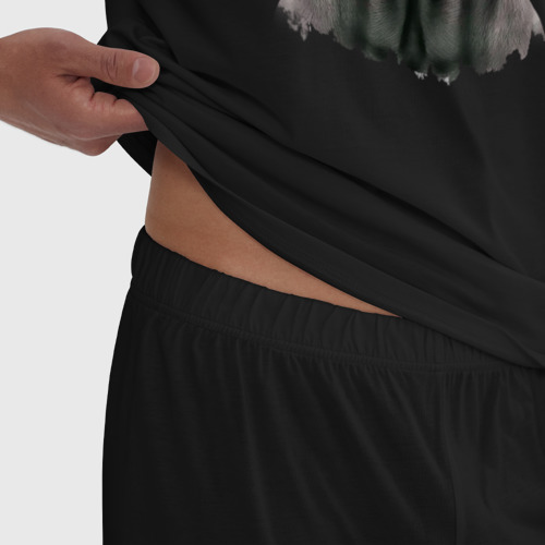 Мужская пижама хлопок Кане-корсо, осень, цвет черный - фото 6