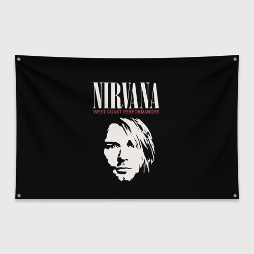 Флаг-баннер Nirvana - Kurt Cobain