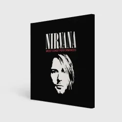 Холст квадратный Nirvana - Kurt Cobain