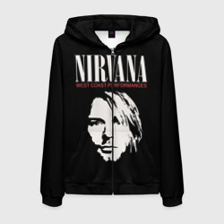 Мужская толстовка 3D на молнии Nirvana - Kurt Cobain