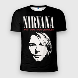 Nirvana - Kurt Cobain – Футболка приталенная с принтом купить со скидкой в -9%