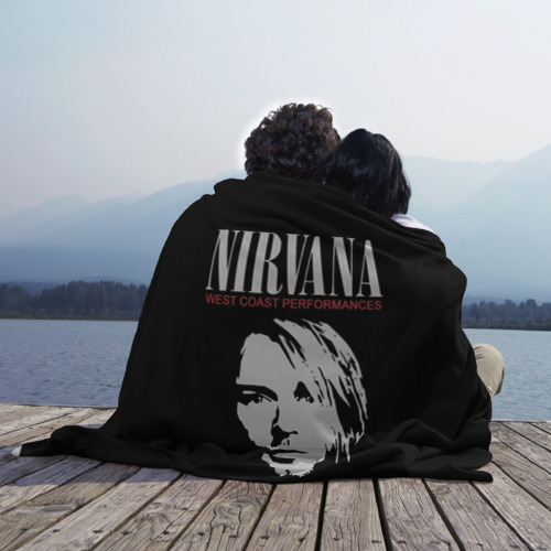 Плед 3D Nirvana - Kurt Cobain, цвет 3D (велсофт) - фото 3