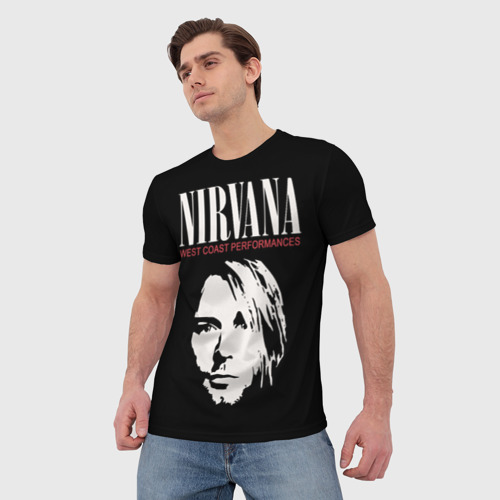 Мужская футболка 3D Nirvana - Kurt Cobain, цвет 3D печать - фото 3