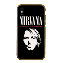 Чехол для iPhone XS Max матовый Nirvana - Kurt Cobain