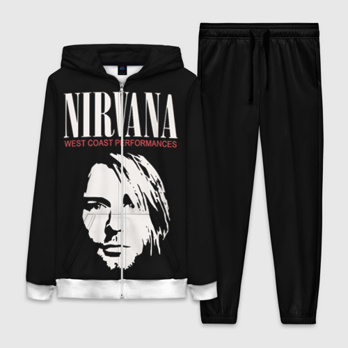 Женский костюм 3D Nirvana - Kurt Cobain, цвет белый