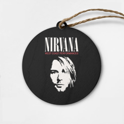 Деревянная игрушка круг Nirvana - Kurt Cobain