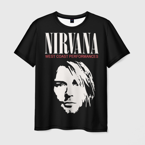 Мужская футболка 3D Nirvana - Kurt Cobain, цвет 3D печать