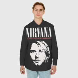 Мужская рубашка oversize 3D Nirvana - Kurt Cobain - фото 2