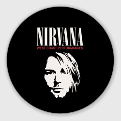 Круглый коврик для мышки Nirvana - Kurt Cobain