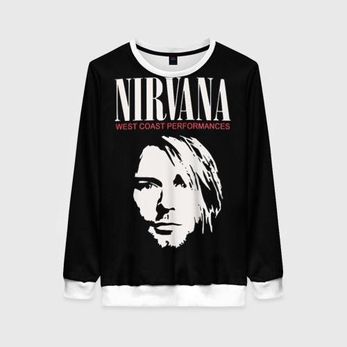 Женский свитшот 3D Nirvana - Kurt Cobain, цвет 3D печать