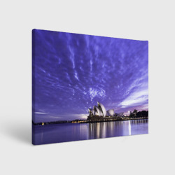 Холст прямоугольный Сидней в фиолетовом в закате