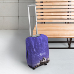 Чехол для чемодана 3D Сидней в фиолетовом в закате - фото 2