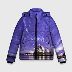 Зимняя куртка для мальчиков 3D Сидней в фиолетовом в закате