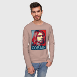 Мужской лонгслив хлопок Nirvana - Kurt Cobain - фото 2