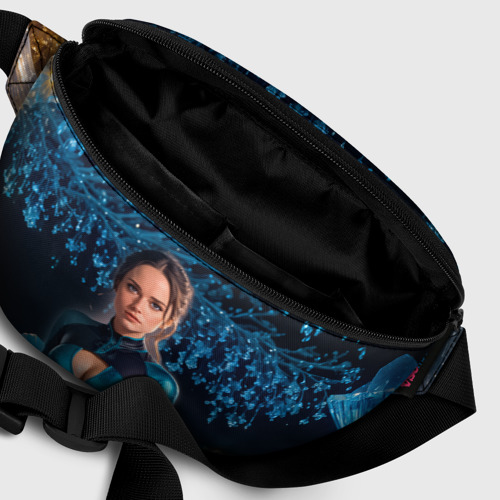 Поясная сумка 3D с принтом Девушка среди кристаллов, фото #6