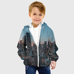 Детская куртка 3D Утренний город с небоскребами - фото 2