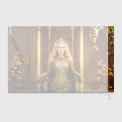 Флаг 3D Девушка королева на троне - фото 2