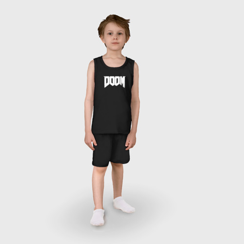 Детская пижама с шортами хлопок Doom nightmare mode, цвет черный - фото 3