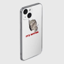 Чехол для iPhone 15 силиконовый с защитой камеры Это котик - фото 2