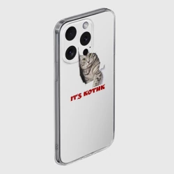 Чехол для iPhone 15 Pro силиконовый с защитой камеры Это котик - фото 2