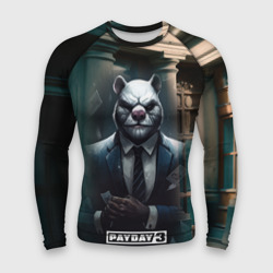 Мужской рашгард 3D Payday 3 white bear