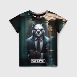 Детская футболка 3D Payday 3 white bear