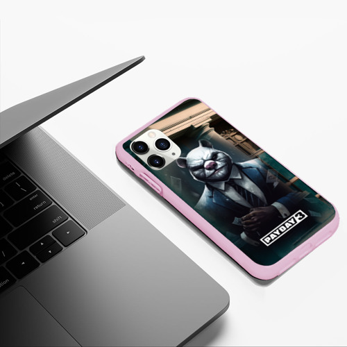 Чехол для iPhone 11 Pro Max матовый Payday 3 white bear, цвет розовый - фото 5