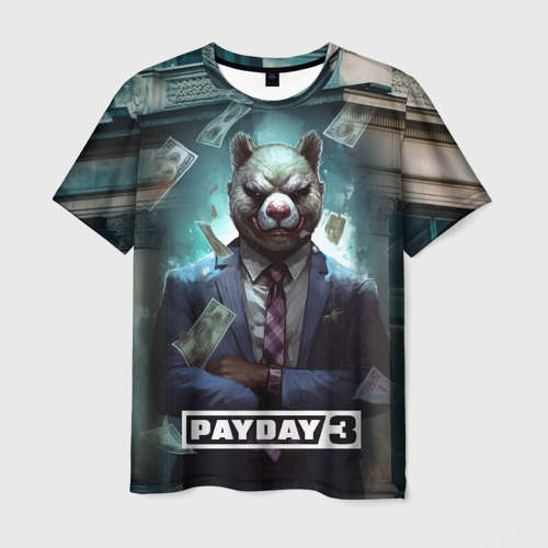 Мужская футболка с принтом Payday      3 bear, вид спереди №1