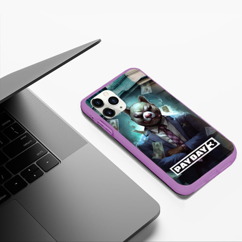 Чехол для iPhone 11 Pro Max матовый Payday      3 bear, цвет фиолетовый - фото 5