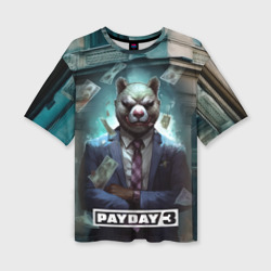 Женская футболка oversize 3D Payday      3 bear