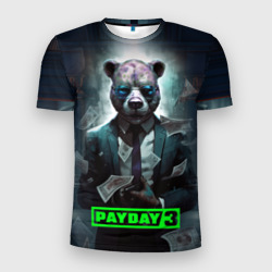 Мужская футболка 3D Slim Payday 3 bear