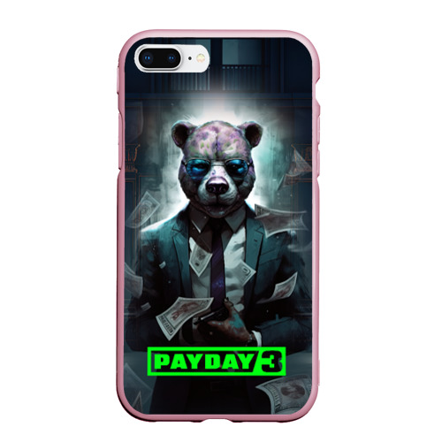 Чехол для iPhone 7Plus/8 Plus матовый с принтом Payday  3 bear, вид спереди #2