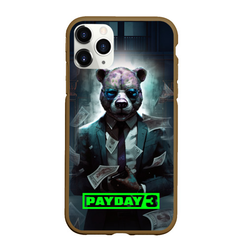 Чехол для iPhone 11 Pro Max матовый Payday 3 bear, цвет коричневый