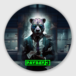 Круглый коврик для мышки Payday 3 bear